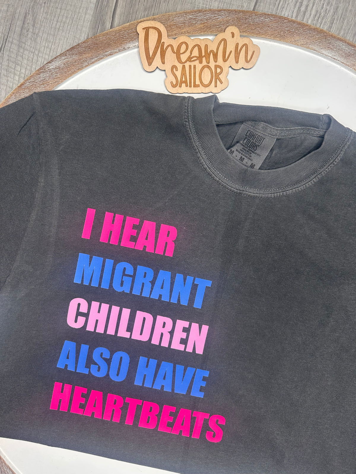 I hear migrant children also have heartbeats tshirt